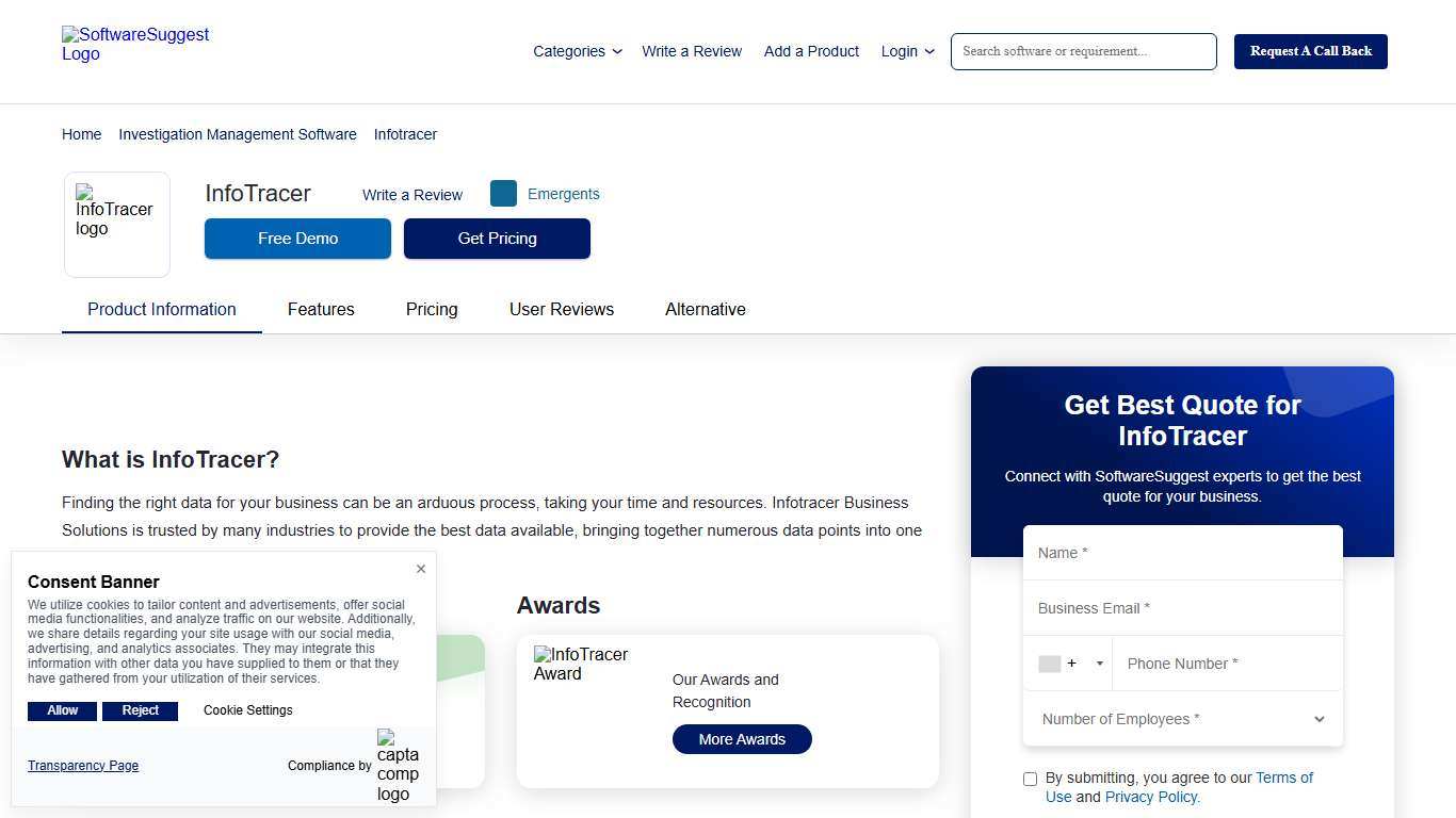 InfoTracer - Pricing, Features, and Details in 2026